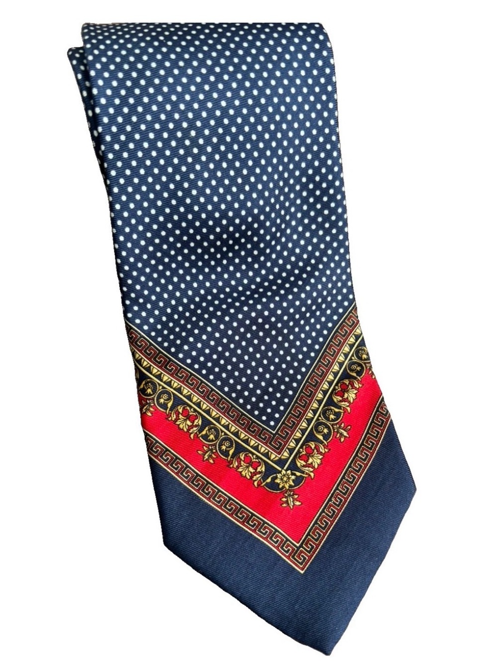 Vintage Gianni Versace Mens Silk Tie Baroque Floral